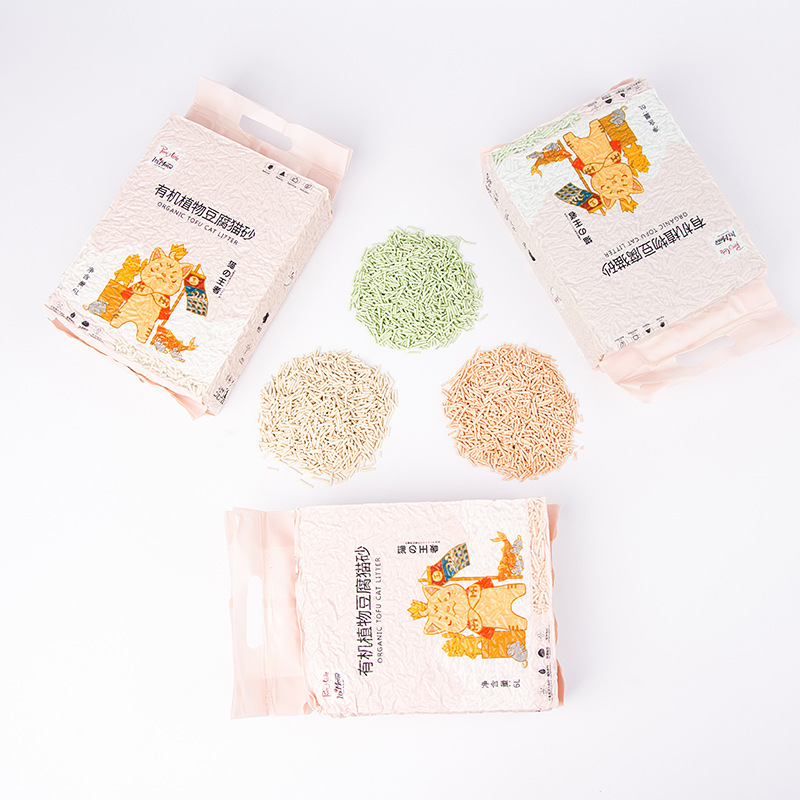 猫砂厂家直销批发猫砂豆腐除臭无尘原味植物6l豆腐猫砂一件代发详情7