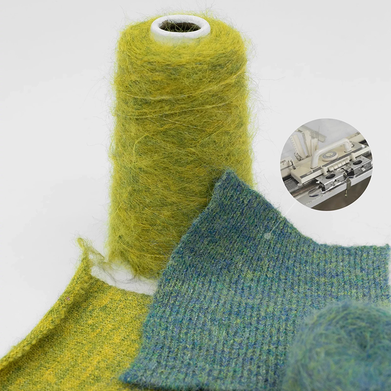 糖果色仿羊驼弹力长毛纱线毛线团手混线手工diy编织钩针棒针配线详情图3