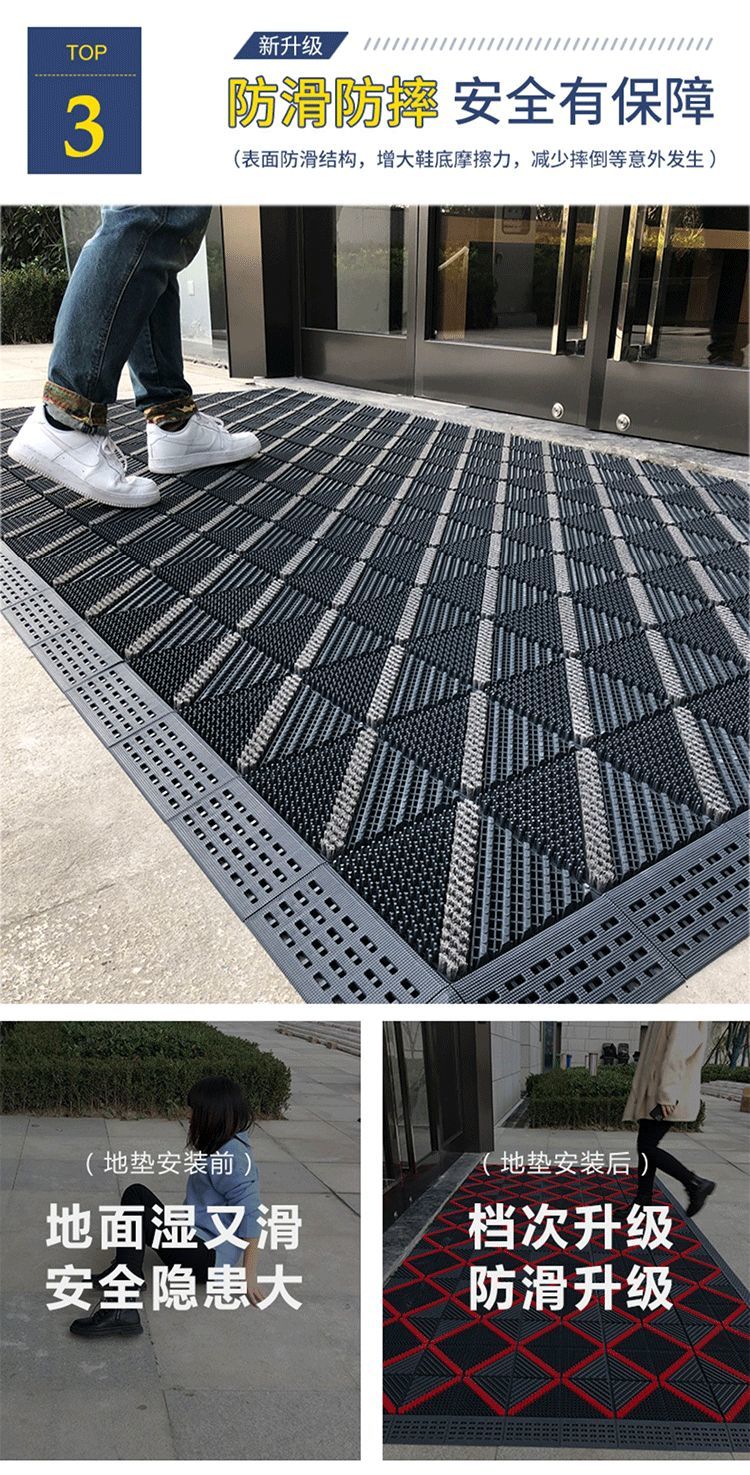 室外防滑地垫酒店门口进门脚垫户外商用除尘门垫入户门外防水地毯详情7