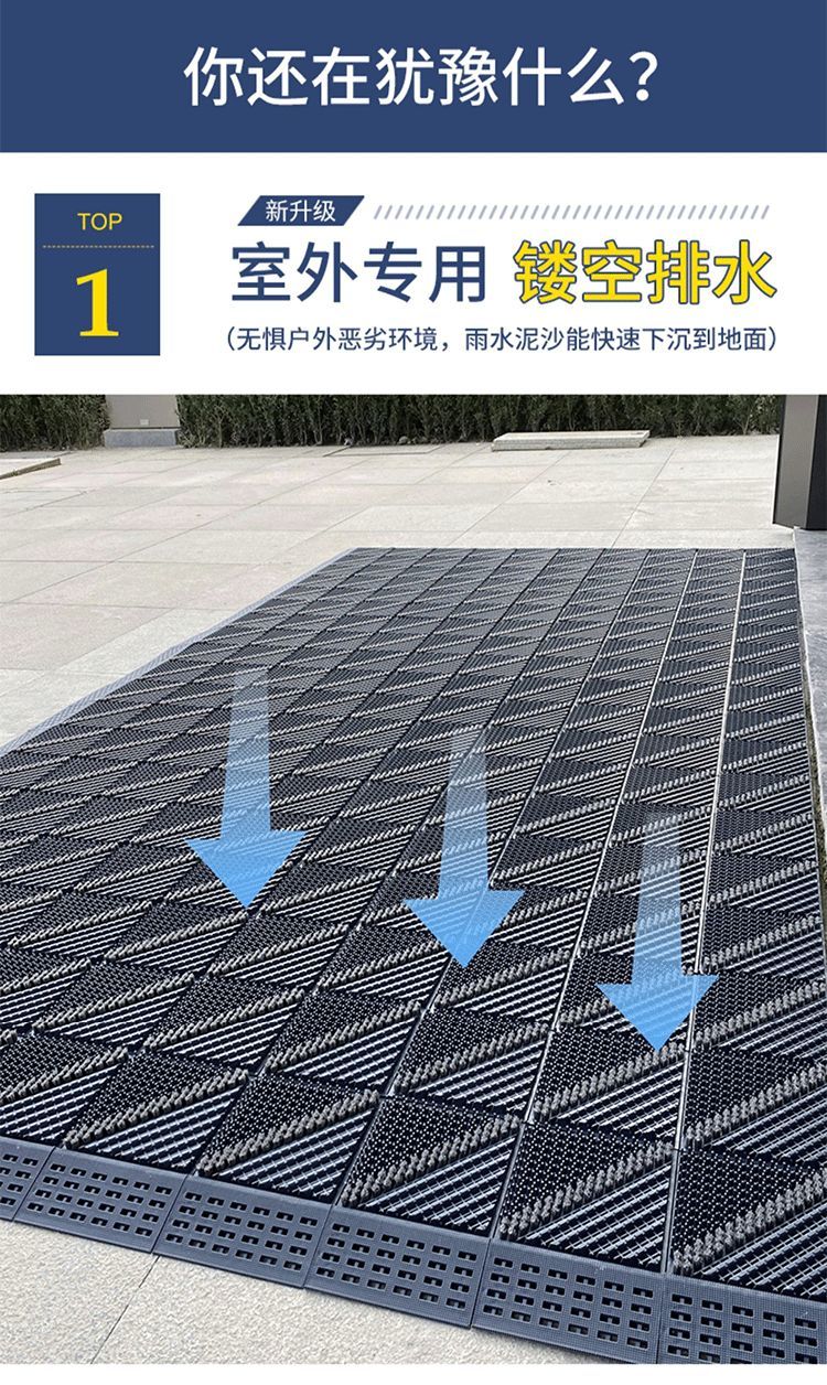 室外防滑地垫酒店门口进门脚垫户外商用除尘门垫入户门外防水地毯详情6