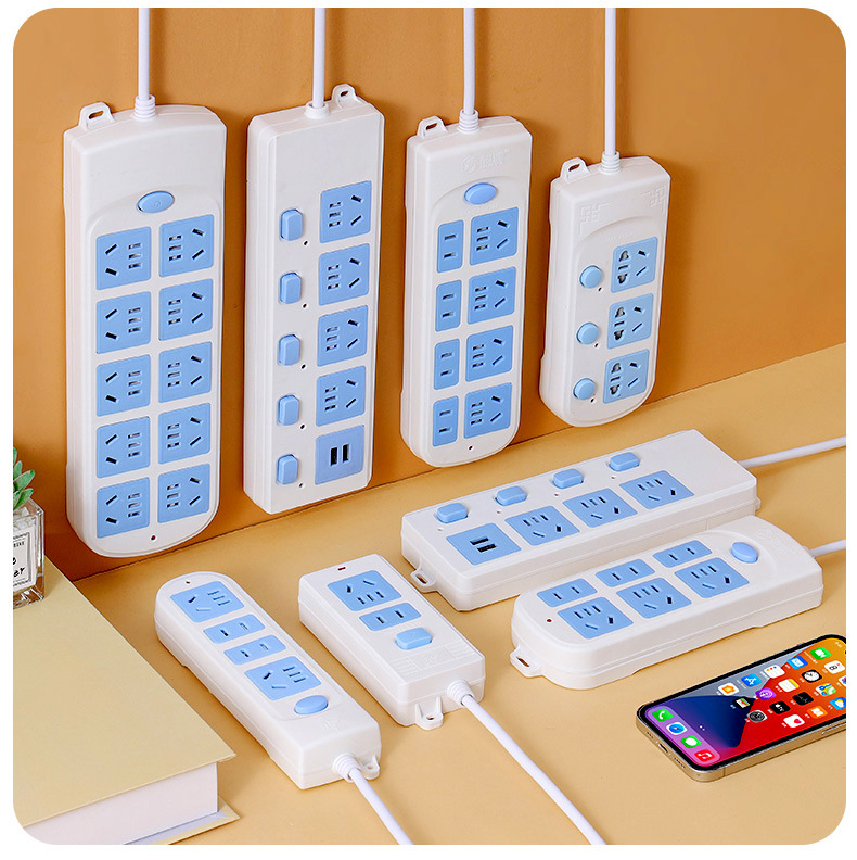排插排家用多插位多功能多孔插座板插线板插板带线长线排插座批发详情12