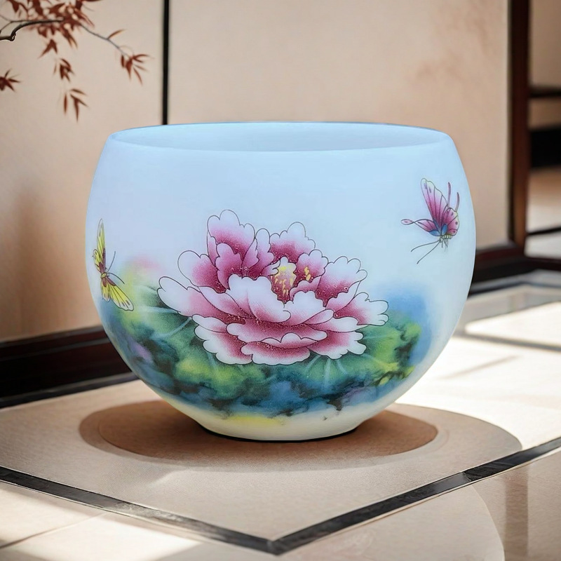 羊脂玉陶瓷功夫茶杯品茗杯主人杯单杯中式个人杯品茶杯礼品详情2