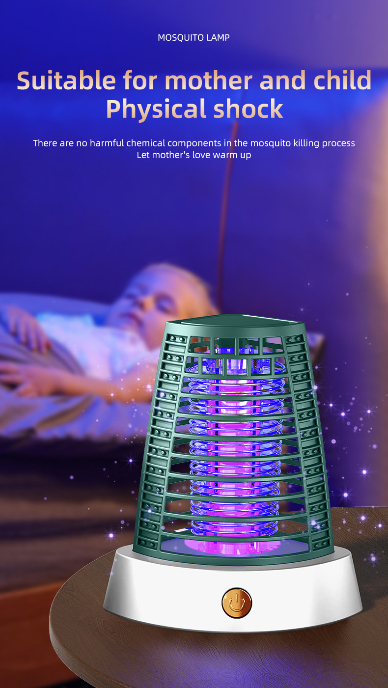 跨境爆款电击灭蚊器家用灭蚊器户外露营灯充电照明灭蚊灯详情6