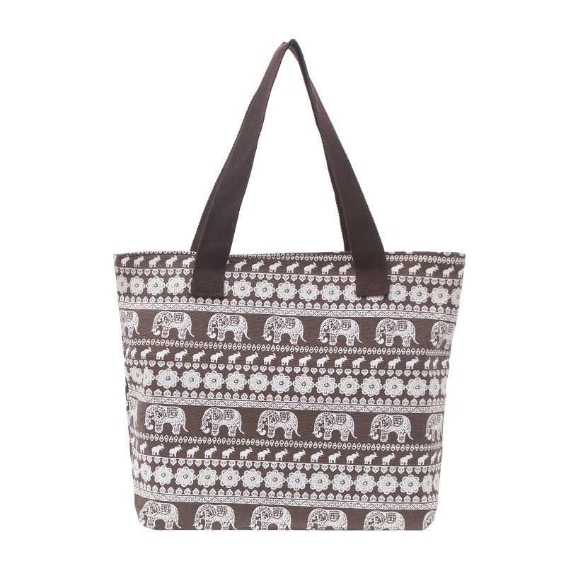 上班族单肩手提式托特包多功能购物手拎包折叠学生帆布包现货批发详情13