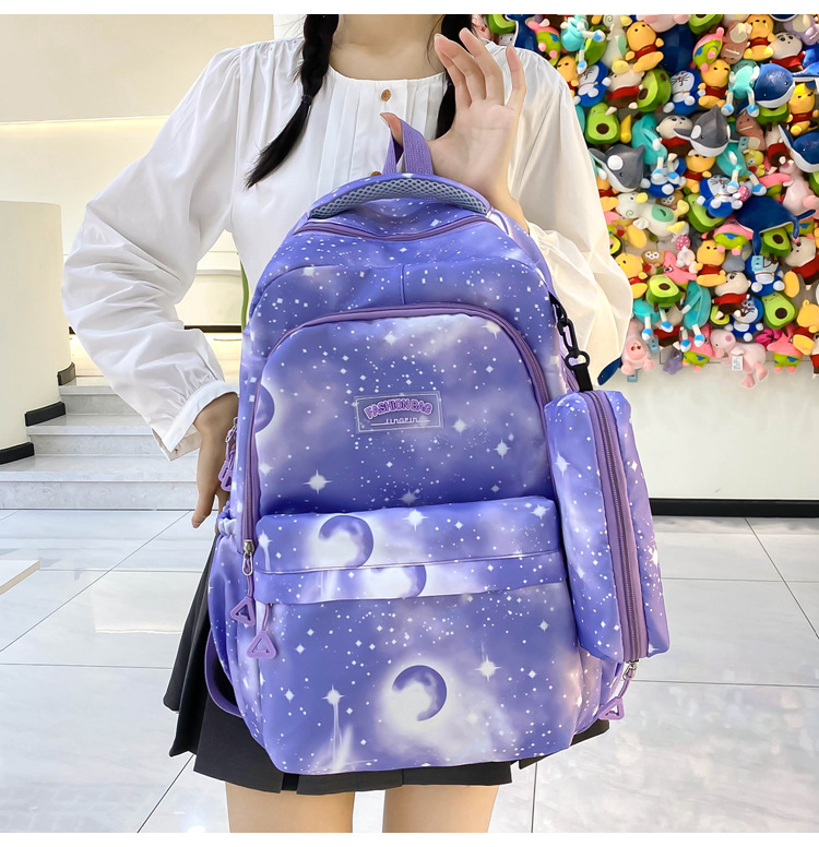 双肩背包新款休闲百搭轻便大容量学生书包高颜值清新甜美女尼龙包详情8