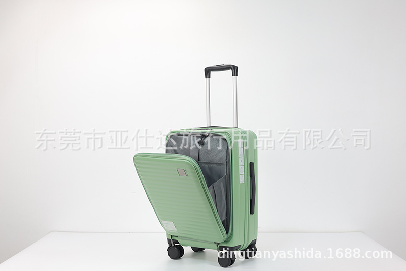 前开盖新款行李箱外贸三件套logo商标旅行箱登机密码学生拉杆箱包详情6