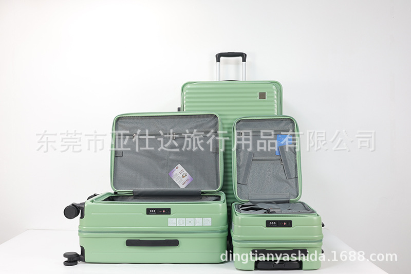 前开盖新款行李箱外贸三件套logo商标旅行箱登机密码学生拉杆箱包详情15
