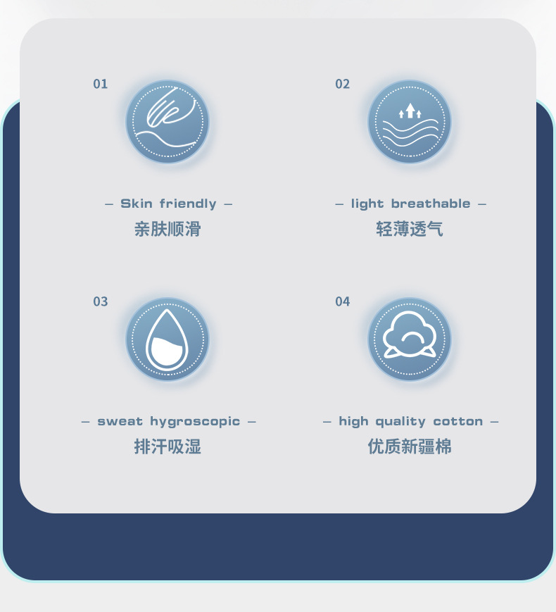 浪莎男士内裤夏季纯棉四角裤中腰运动透气薄款男生平角短裤头裤衩详情2