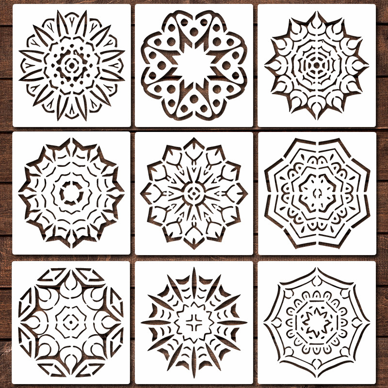 跨境亚马逊原创9件环形曼陀罗绘画模版绘画模版绘画模版动物主题d详情2