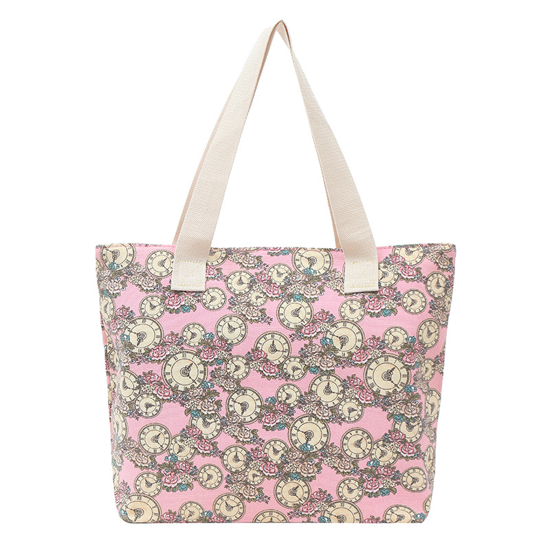 上班族单肩手提式托特包多功能购物手拎包折叠学生帆布包现货批发详情12