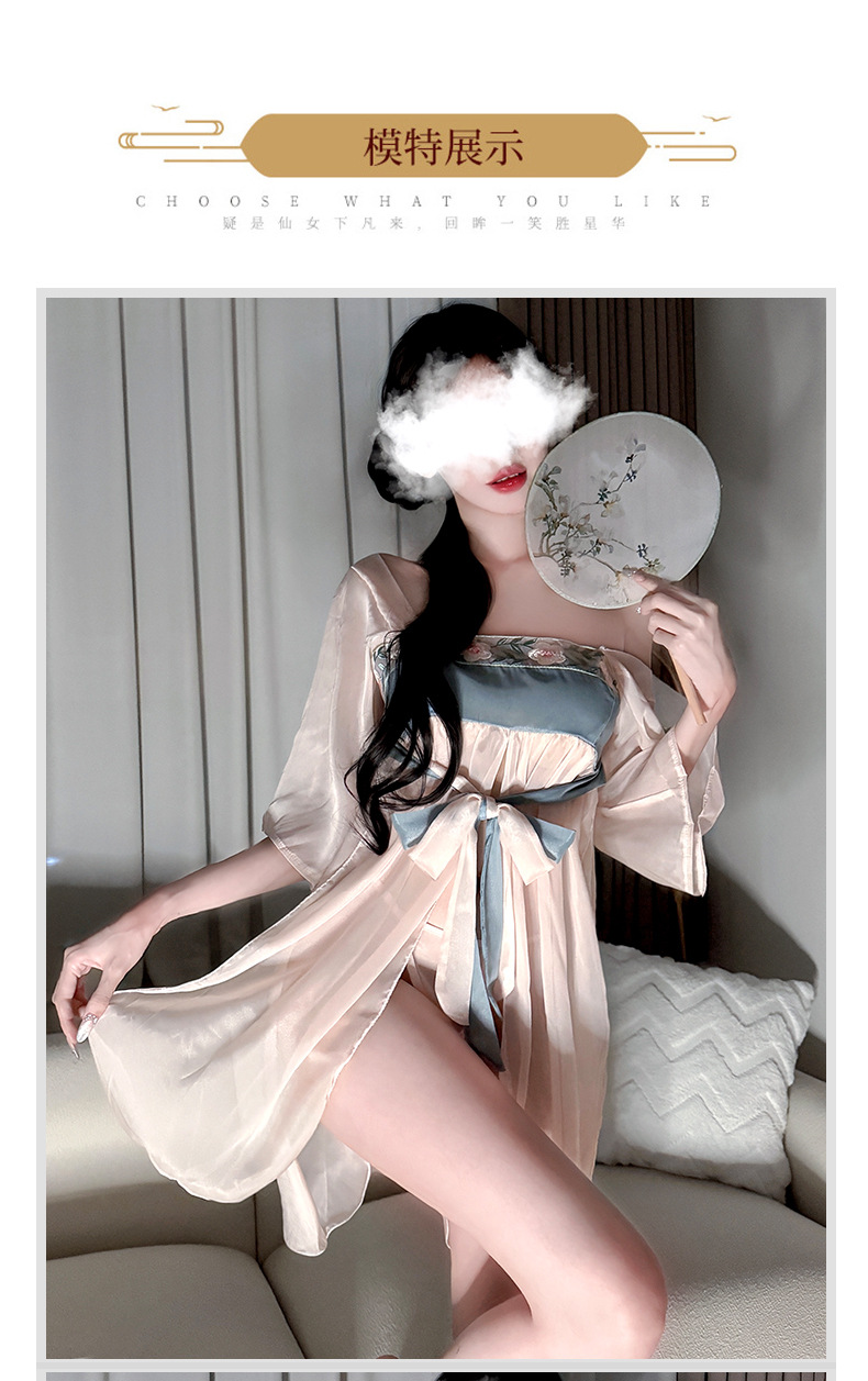 情趣内衣古风雪纺纱裙宫廷肚兜性感风cos汉服诱惑小胸调情套装女详情6