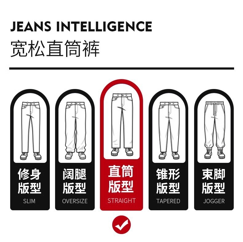 工装裤子男款直筒宽松弹力松紧腰长裤夏季薄款休闲裤男耐磨牛仔裤详情1