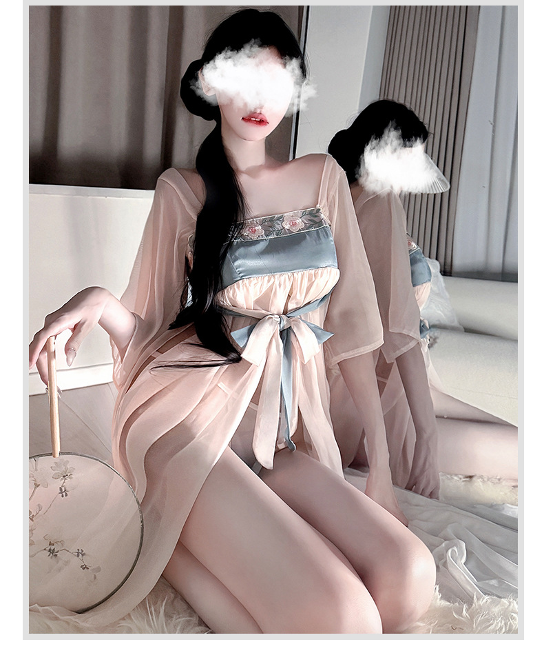 情趣内衣古风雪纺纱裙宫廷肚兜性感风cos汉服诱惑小胸调情套装女详情8