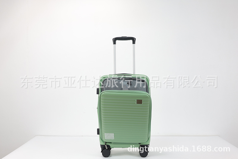前开盖新款行李箱外贸三件套logo商标旅行箱登机密码学生拉杆箱包详情5