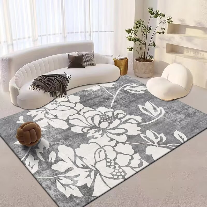水晶绒简约地毯客厅地毯沙发茶几毯子卧室房间地毯吸水地垫carpet详情1