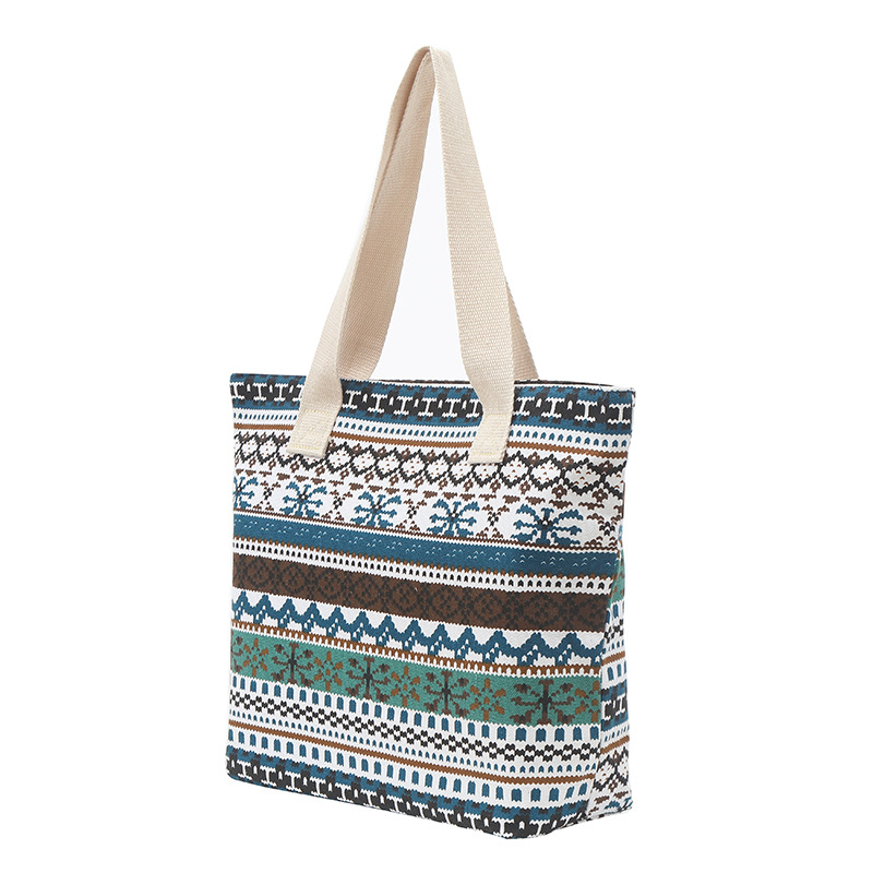 上班族单肩手提式托特包多功能购物手拎包折叠学生帆布包现货批发详情15