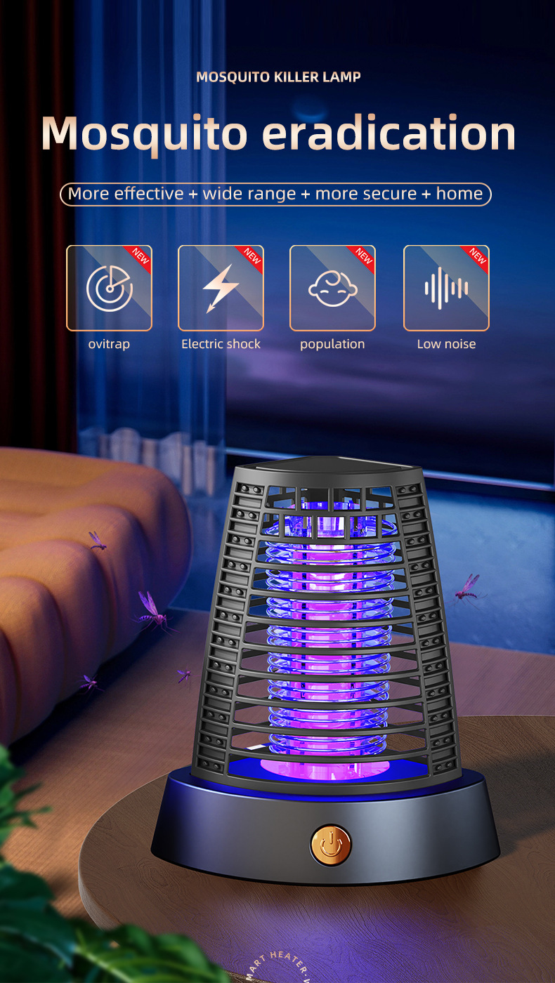 跨境爆款电击灭蚊器家用灭蚊器户外露营灯充电照明灭蚊灯详情2