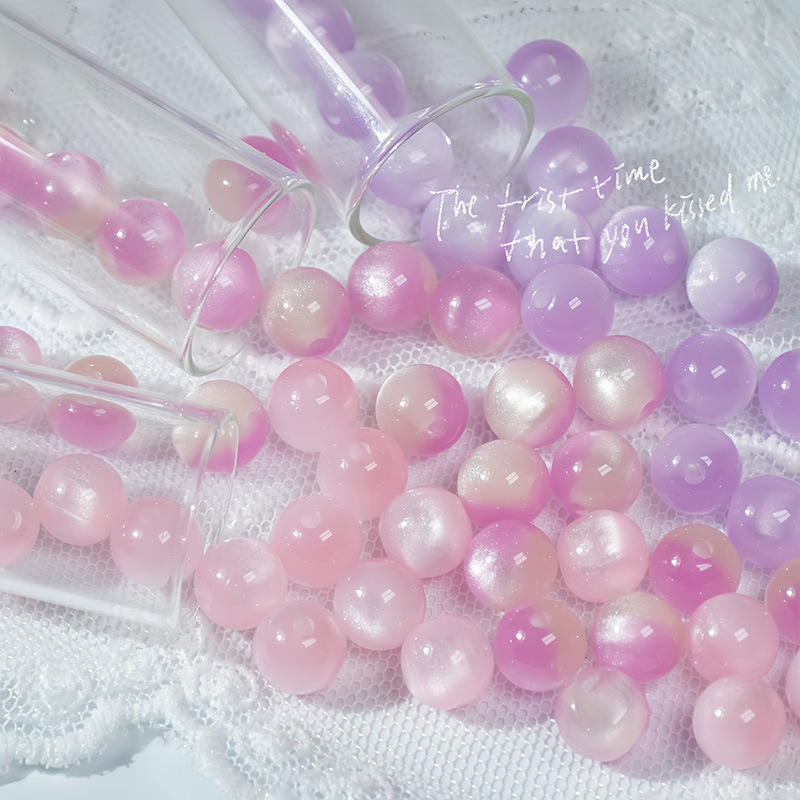 8-16mm树脂猫眼石珠子百变仿猫眼石圆珠diy手工制作手串项链材料详情1