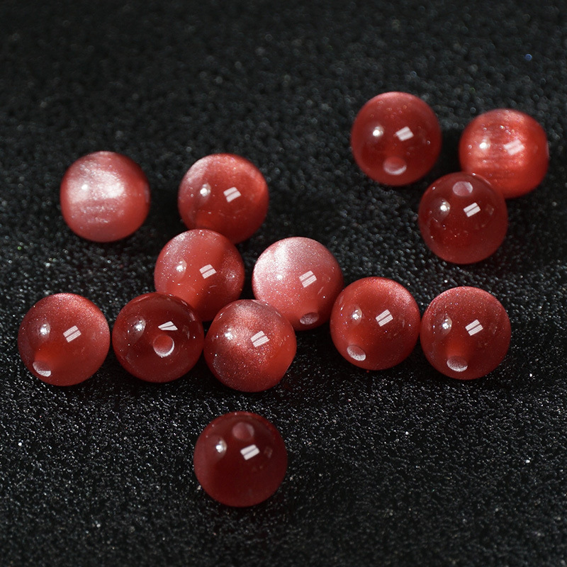 8-16mm树脂猫眼石珠子百变仿猫眼石圆珠diy手工制作手串项链材料详情6