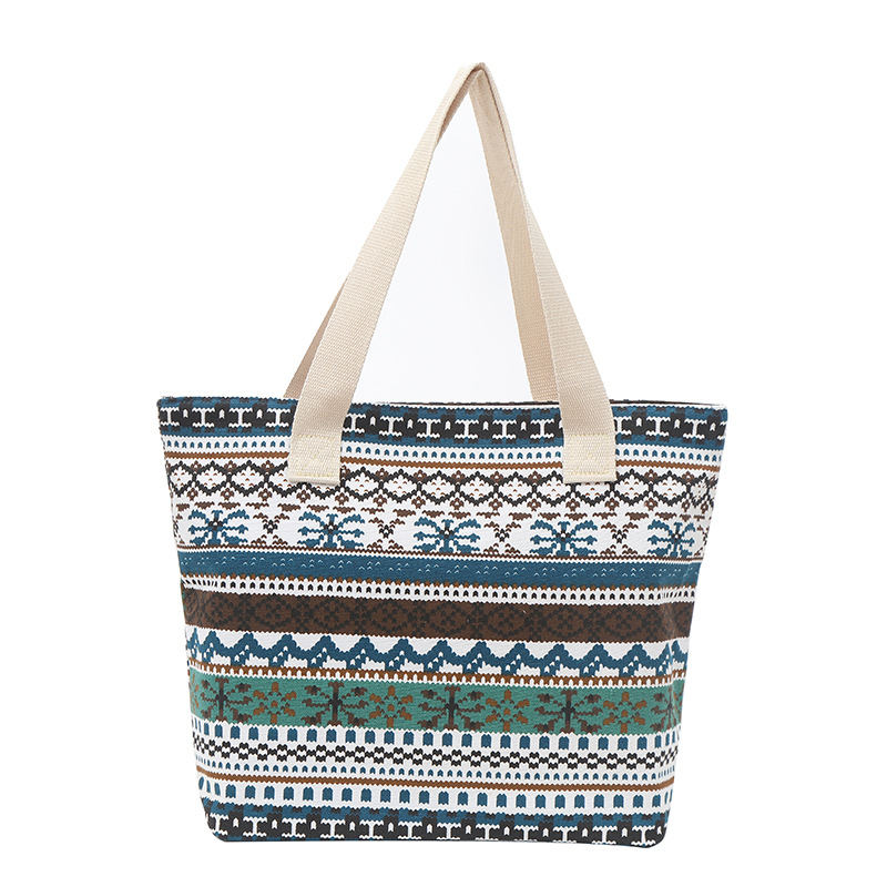 上班族单肩手提式托特包多功能购物手拎包折叠学生帆布包现货批发详情14