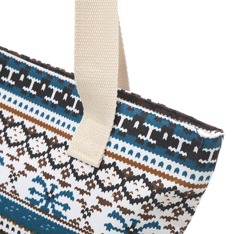 上班族单肩手提式托特包多功能购物手拎包折叠学生帆布包现货批发详情16