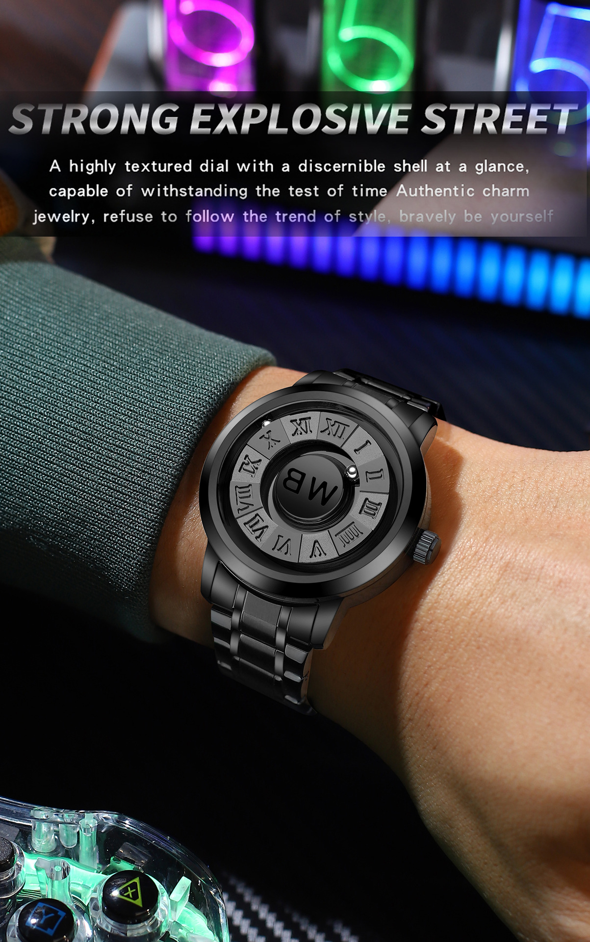 石英表男表炫酷个性男士概念手表男黑科技磁力悬浮博士通bestwin详情35
