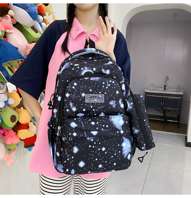 双肩背包新款休闲百搭轻便大容量学生书包高颜值清新甜美女尼龙包详情12