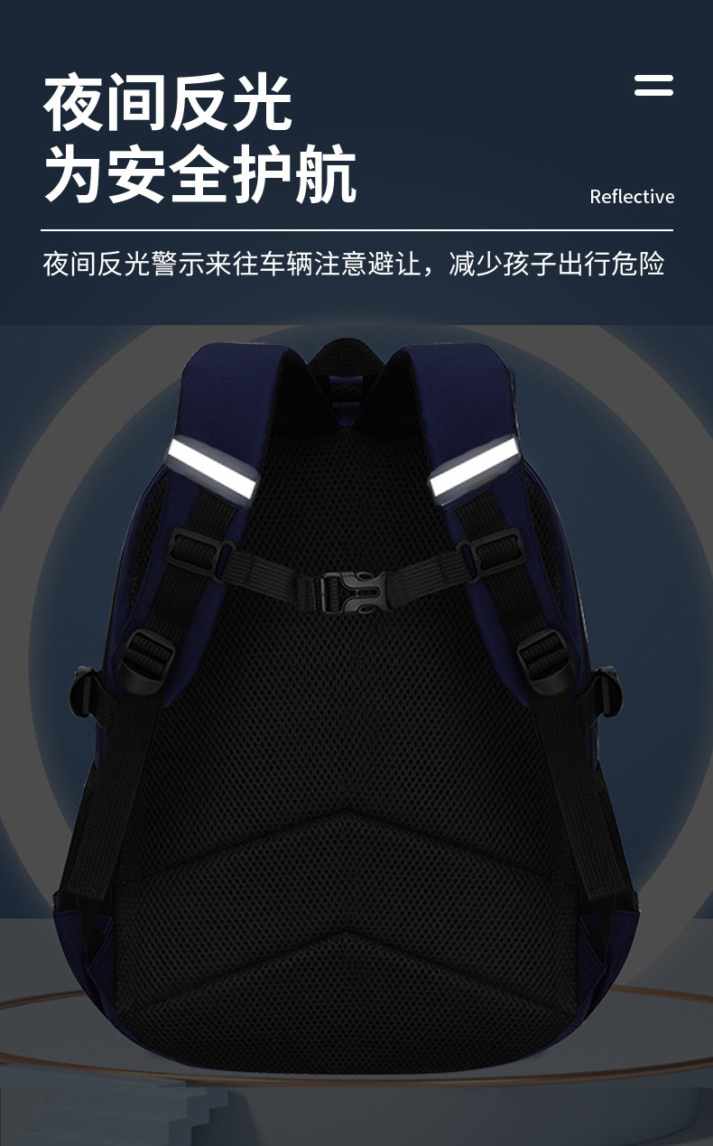 新款宇航员儿童书包轻便一二三到六年级小学生透气防泼水书包批发详情9