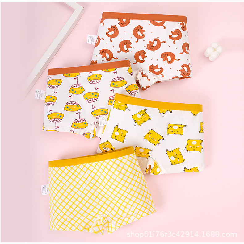 卡通儿童内裤棉平角大白图案四角女孩内裤纯棉a类学生平角内裤女详情23