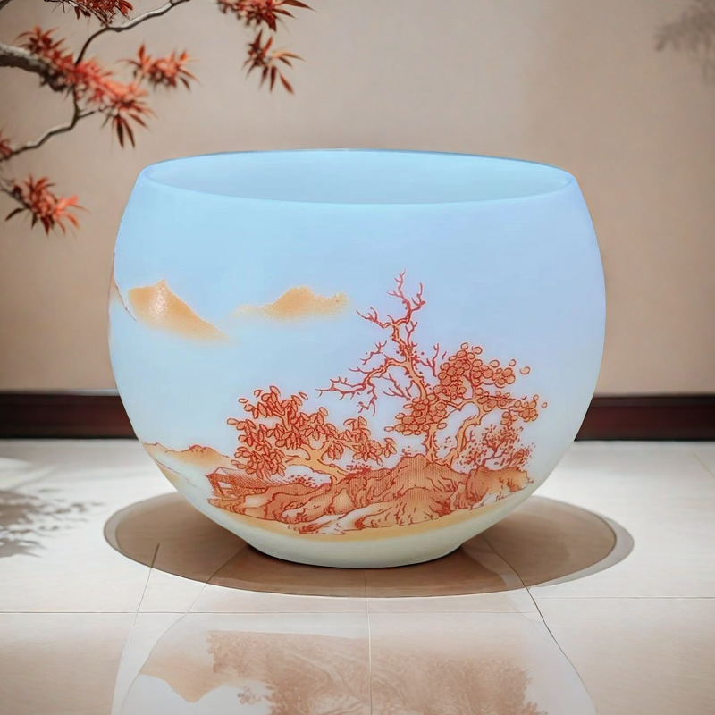 羊脂玉陶瓷功夫茶杯品茗杯主人杯单杯中式个人杯品茶杯礼品详情4