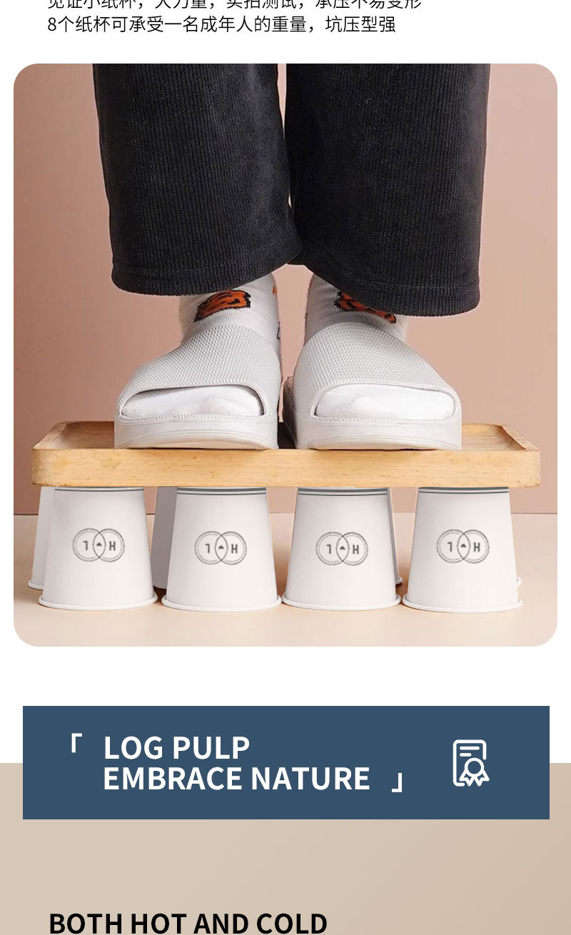 一次性水杯 源头工厂批发直销加厚纸杯子整箱商用家用200ml纸杯子详情7