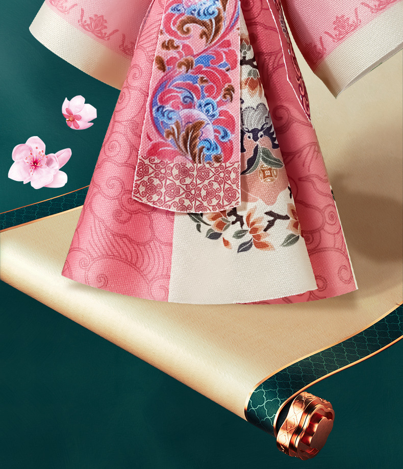 女孩新年生日礼物服装设计diy儿童汉服裁剪换装娃娃手工创意玩具国潮详情4
