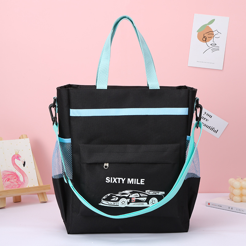 新款小学生补习袋卡通大容量作业课本补习包学生手拎书袋现货批发详情5