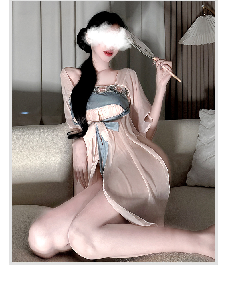 情趣内衣古风雪纺纱裙宫廷肚兜性感风cos汉服诱惑小胸调情套装女详情11