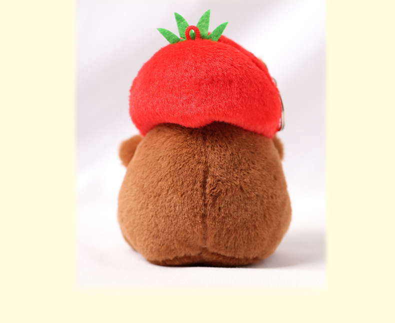 卡皮巴拉挂件水豚毛绒玩具钥匙扣布娃娃小只卡皮吧啦抖音潮玩公仔详情10