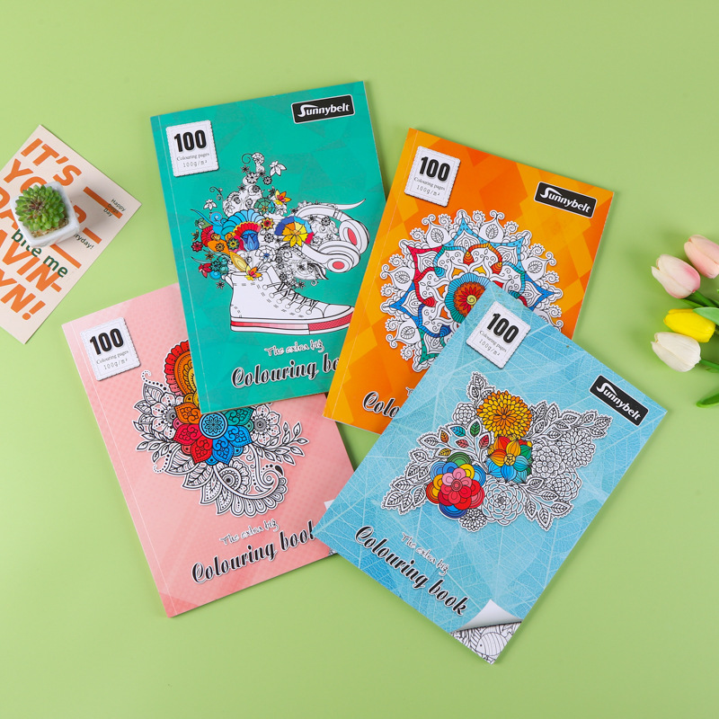 跨境儿童启蒙涂鸦绘画本秘密花园填色本加厚涂色本小学生便携绘本详情6