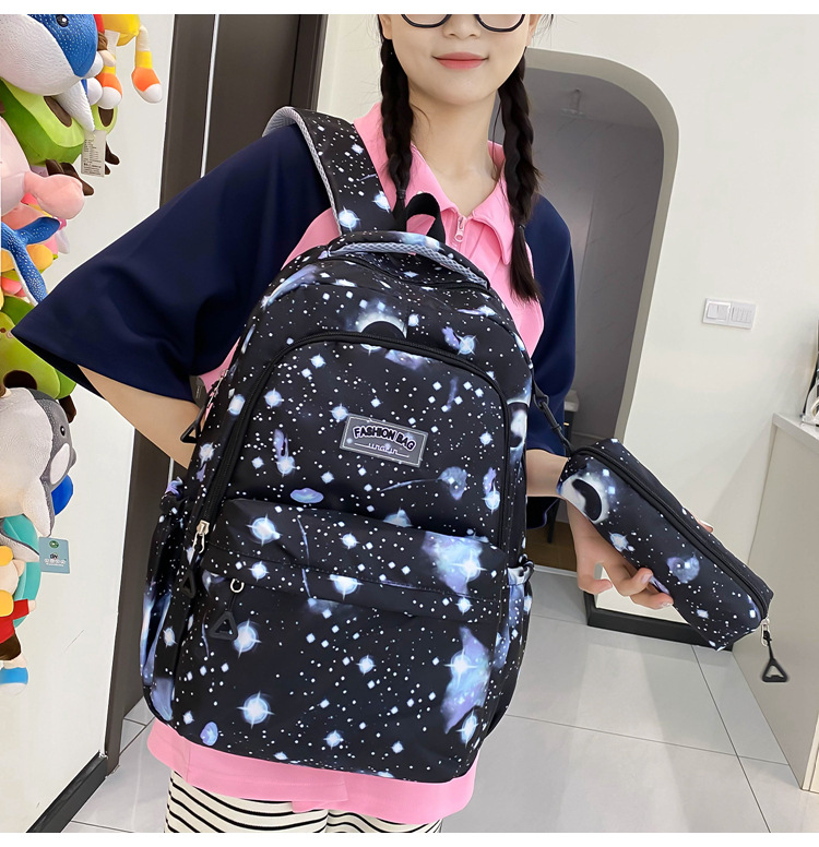 双肩背包新款休闲百搭轻便大容量学生书包高颜值清新甜美女尼龙包详情13
