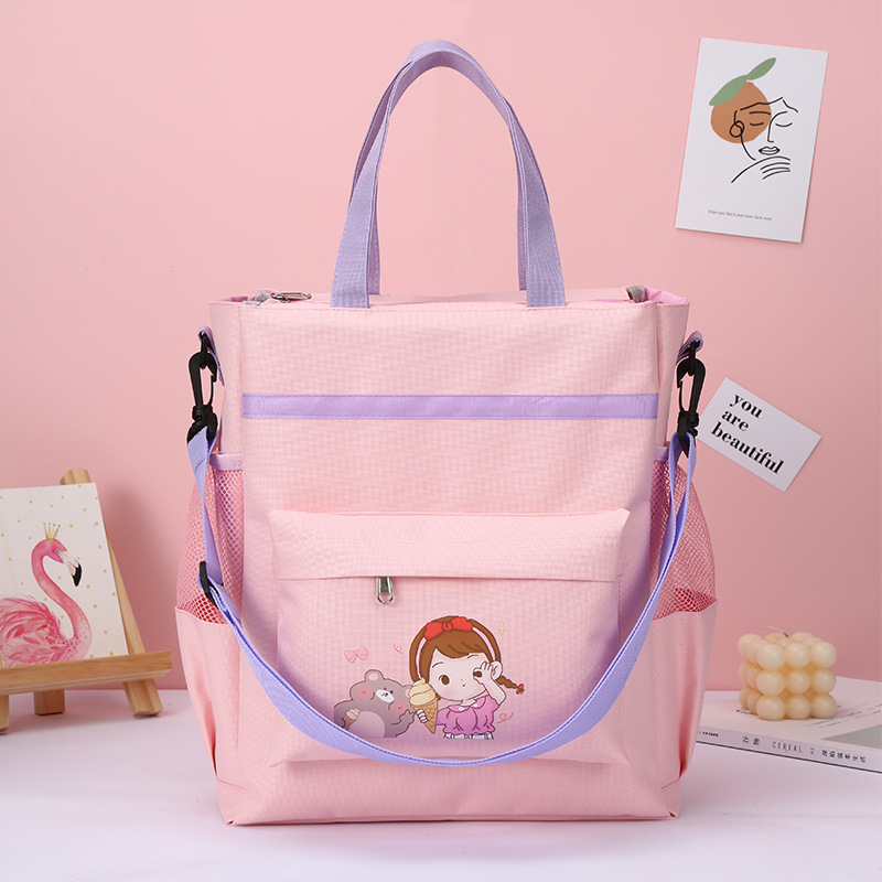 新款小学生补习袋卡通大容量作业课本补习包学生手拎书袋现货批发详情8