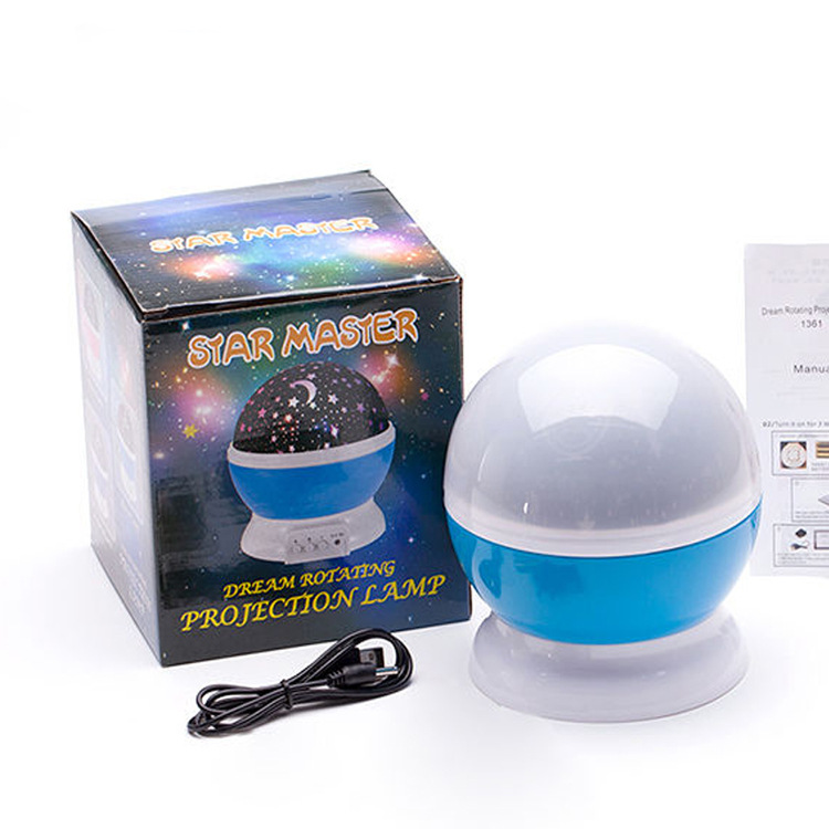梦幻旋转星空投影灯圣诞节礼品小夜灯节日氛围灯星星月亮创意礼品详情10