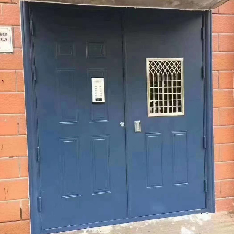 钢质防盗门入户门楼宇小区单元门出租房工程进户门通风防盗安全门详情12