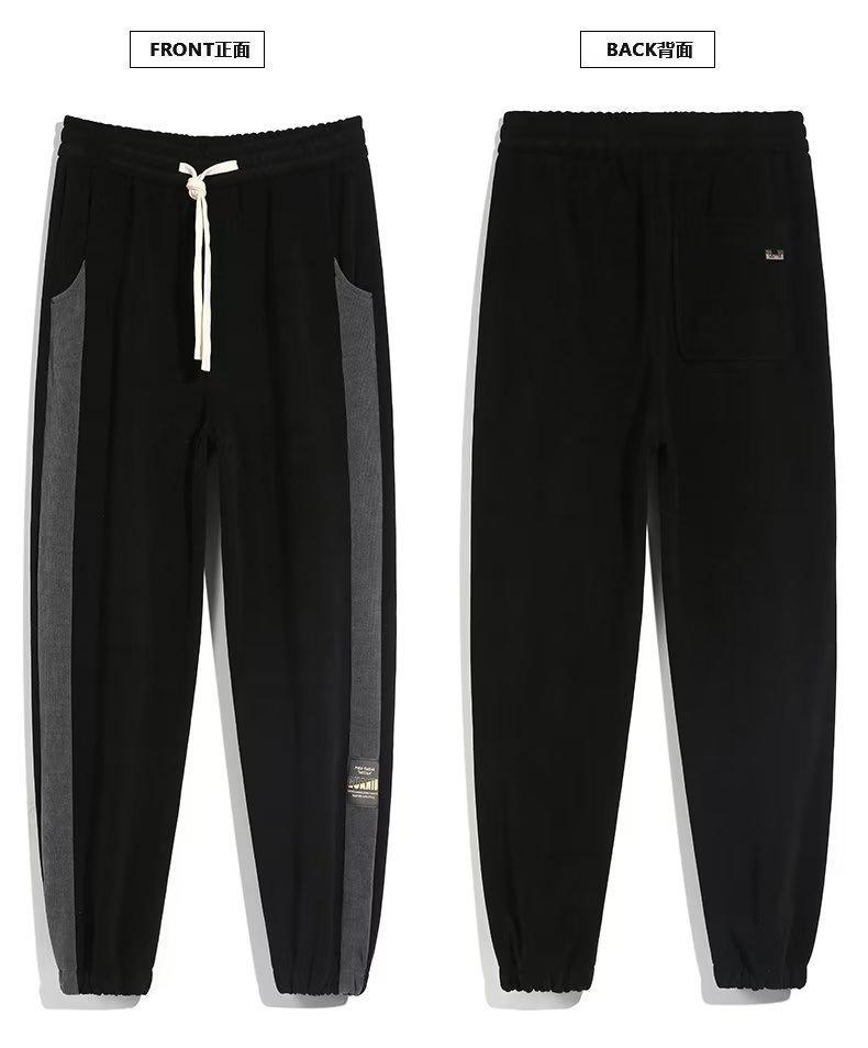2025年新款拼色男士灯芯绒裤子春秋款加绒加厚休闲百搭宽松长裤男详情16