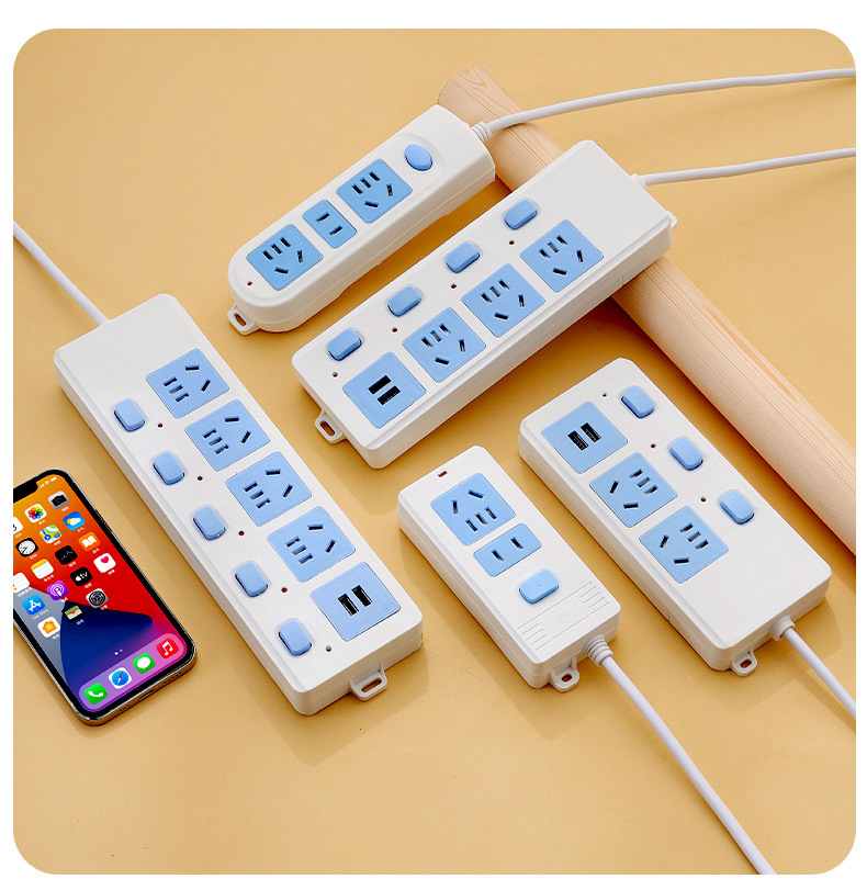 排插排家用多插位多功能多孔插座板插线板插板带线长线排插座批发详情8