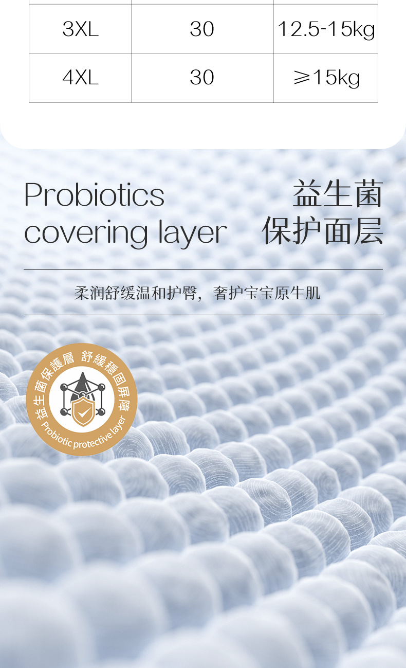 新品香港大药房新生儿纸尿裤拉拉裤益生菌尿不湿敏感宝宝专用详情3