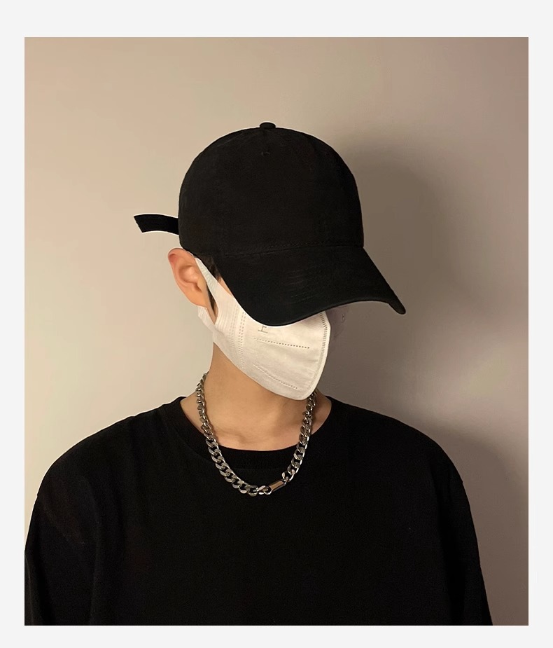 无印光板棒球帽男潮牌日系夏季遮阳防晒帽子硬顶大头围鸭舌帽详情7