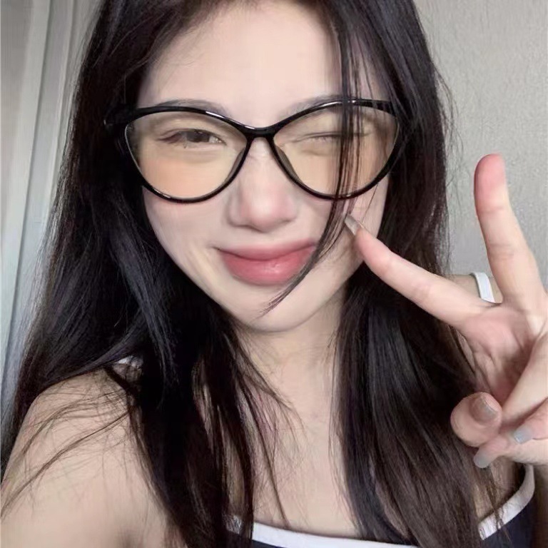 复古猫眼近视眼镜女多边形镜框韩系素颜镜眼镜框男防蓝光眼镜框架详情6