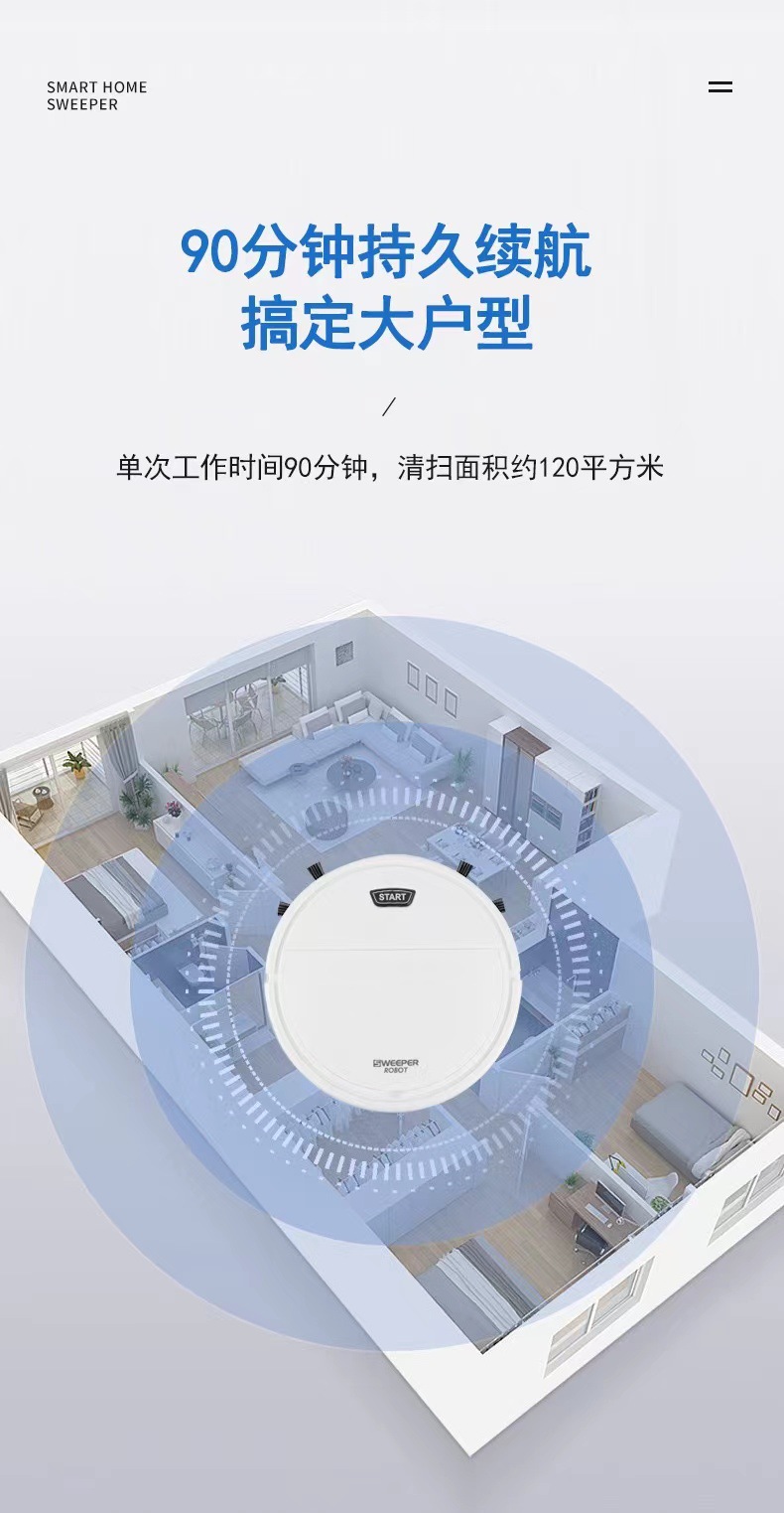 智能扫地机器人家用扫吸拖无线usb充电吸尘拖地机送礼品跨境 爆款详情9