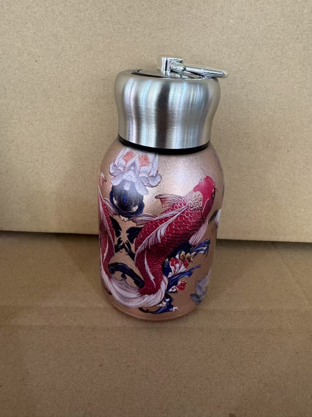 复古国潮孔雀小胖丁保温杯便携提手办公室 学生水杯迷你随行杯详情7