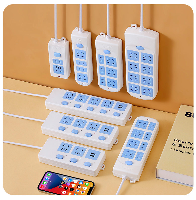 排插排家用多插位多功能多孔插座板插线板插板带线长线排插座批发详情11