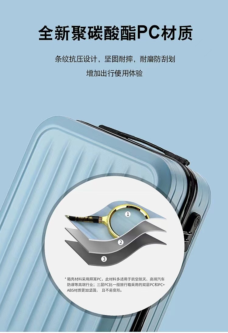 包邮20寸磨砂面拉杆箱密码锁小行李箱出行节日活动送礼品包邮详情6