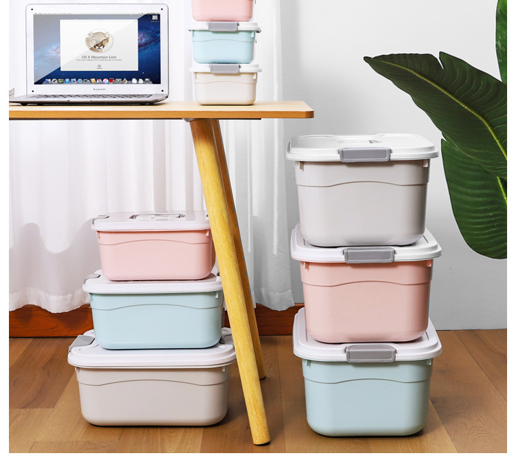 衣柜衣服整理箱有盖杂物塑料手提储物箱特大号家用玩具零食收纳箱详情18